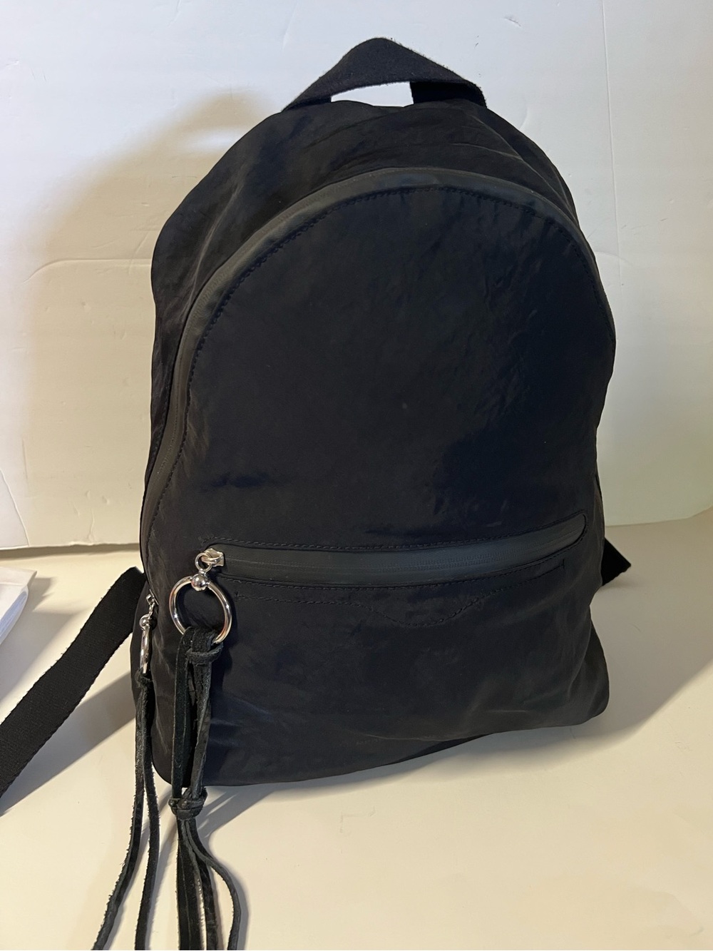 REBECCA MINKOFF Black Nylon Always On Regan Medium Backpack 15.5"Hx 13"W x 6"D